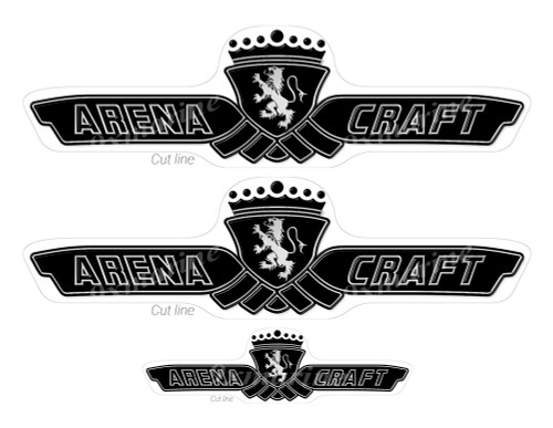 3 Arena Craft Boat Stickers "3D Vinyl Replica" of original