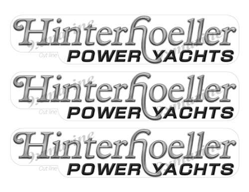3 Hinterhoeller Boat Stickers "3D Vinyl Replica" of original