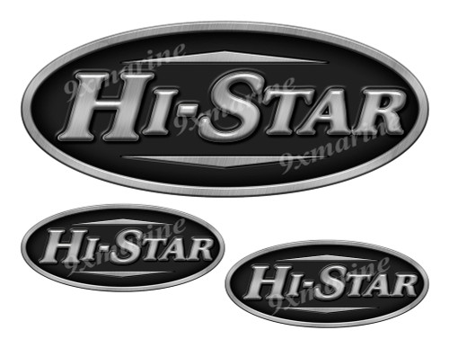 3 Hi-Star Boat Stickers "3D Vinyl Replica" of original