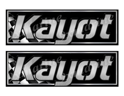 Two Kayot Boat Classic Racing 10" long Stickers