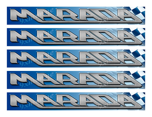 Marada Boat Racing Sticker Set - 10"x1.5" each