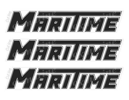 3 Maritime Boat Stickers "3D Vinyl Replica" of original