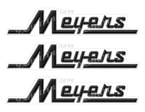 3 Meyers Boat Stickers "3D Vinyl Replica" of original