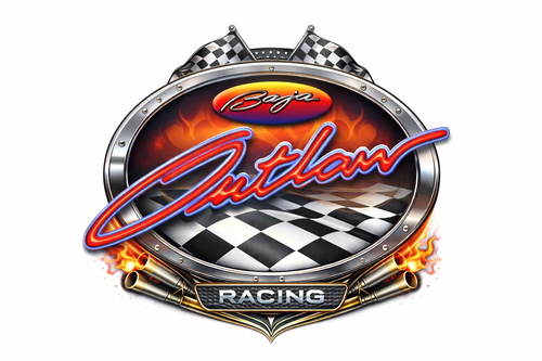 Baja Boat Designer 7"X10" Round Sticker Outlaw