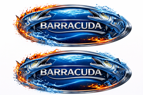 Barracuda Spacial Designer's Stickers - 10" long