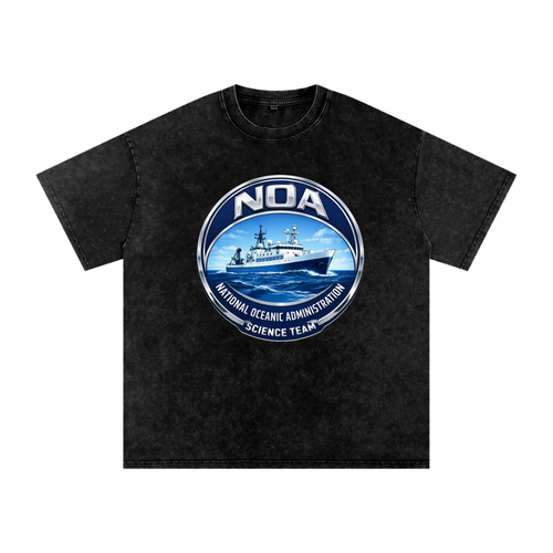 Snow Washed Oversized Cotton T-Shirt #260326PODPQ0033