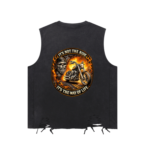 Snow Washed Raw-Hem Tank Top #260327PODPT3271