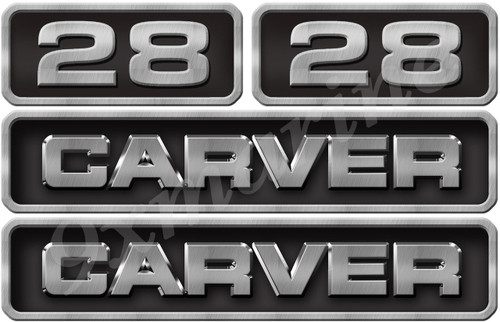 Carver replacement sticker set. 16 inches long by 3.2 high Die-Cut