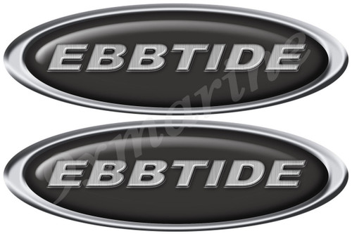 Ebbtide Boat Oval Sticker Classic Set