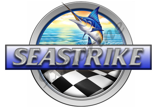 Single Seastrike 7" round Boat Restoration Sticker