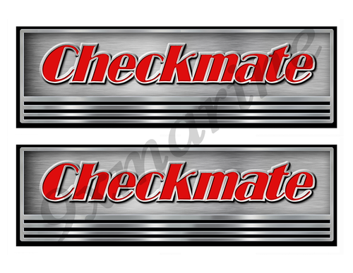 Two Checkmate Boat Stickers. Not OEM