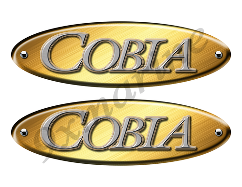 Two Cobia Old Style Oval Stickers for Restoration Project