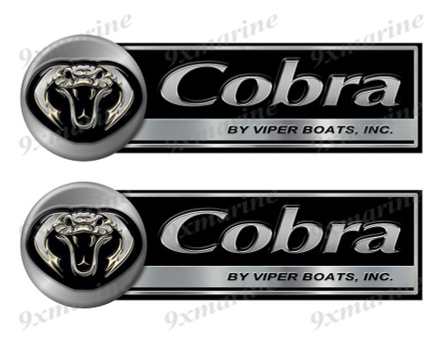 Two Cobra by Viper Classic Stickers - 10" long each