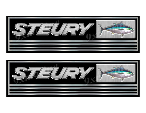 Steury Remastered stickers for boat restoration - 10 inch long