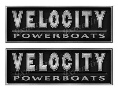 Velocity Racing Sticker Velocity boat stickers. Replace your boat maker stickers