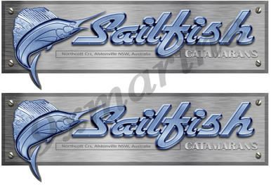 Sailfish boat stickers. Replace your boat maker stickers