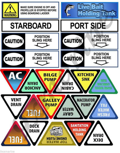 Boat Railing Label Boat stickers. Replace your boat maker stickers