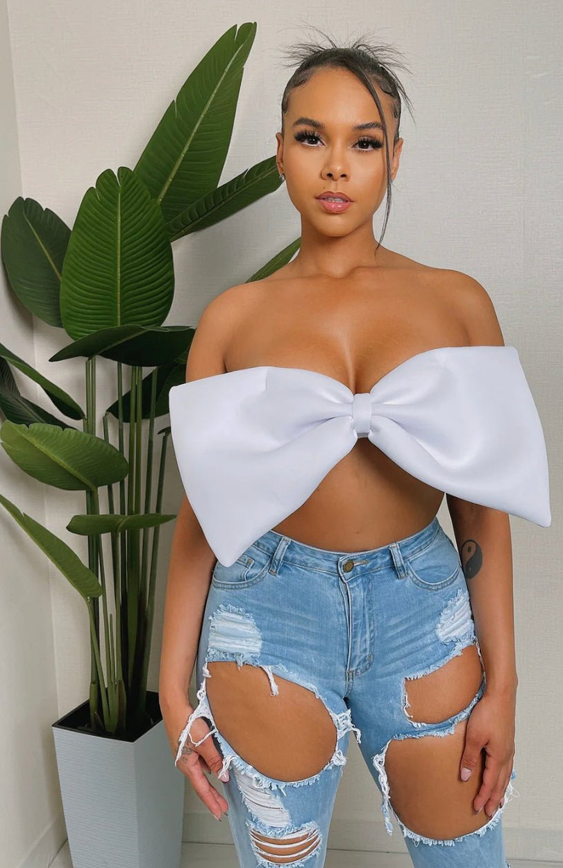 Snow Bow Crop Top