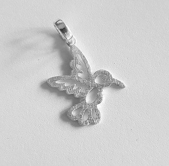 Hummingbird Pendant -  .925 Sterling Silver