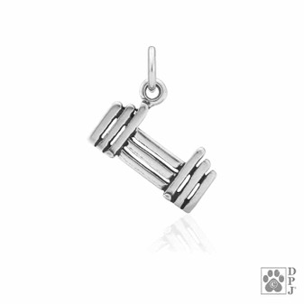 Agility Charm - Jump Necklace, pendant - recycled .925 Sterling Silver