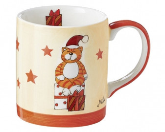Mila Cat Mug - Oommh cat with presents - 280 ml - Christmas Mug