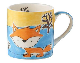 Fox Mug for Children - 180 ml - hand painted - ceramic - Mila