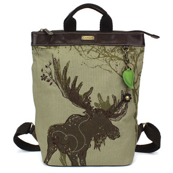 Moose - Backpack - Safari Olive - Canvas/Faux Leather