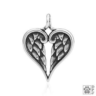 Healing Angel Necklace, pendant - recycled .925 Sterling Silver