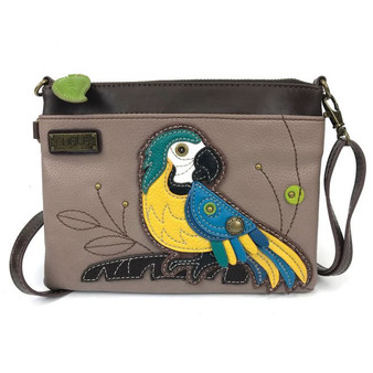 Blue Parrot - Mini Cross Body Bag - grey - Faux Leather