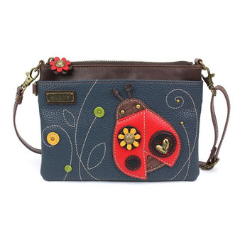 Ladybug - Mini Cross Body Bag - Navy blue - Faux Leather