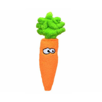 Carrot Dog Toy - Duraplush - Non-Squeak - made from recycled material