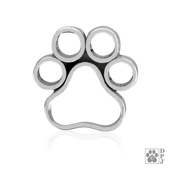 Peek-a-Boo Paws slide Necklace, Pendant - .925 Sterling Silver