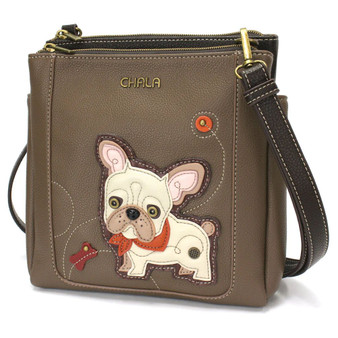 Merry Messenger Bag -French Bulldog - brown - Faux Leather