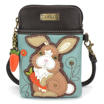 Bunny - Small Phone / XBody Bag - Light Blue - Faux Leather