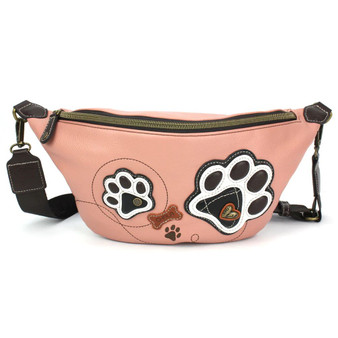 Pawprint - Fanny Pack or Hip Pouch - Dusty Pink  - Faux Leather