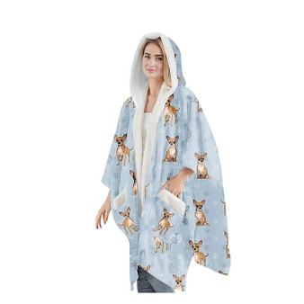 Chihuahua Snugg Wrap with Hoodie -Ultrasoft Sherpa Fleece Chihuahua Snugg Wrap with Hoodie -Ultrasoft Sherpa Fleece