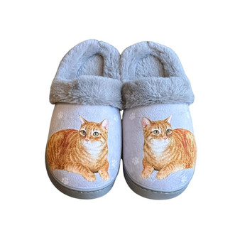 Ginger Tabby Cat Slippers - Unisex