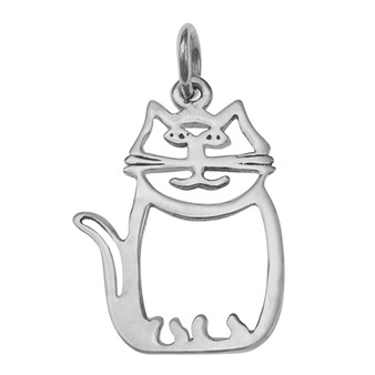 Cat pendant - 925 silver