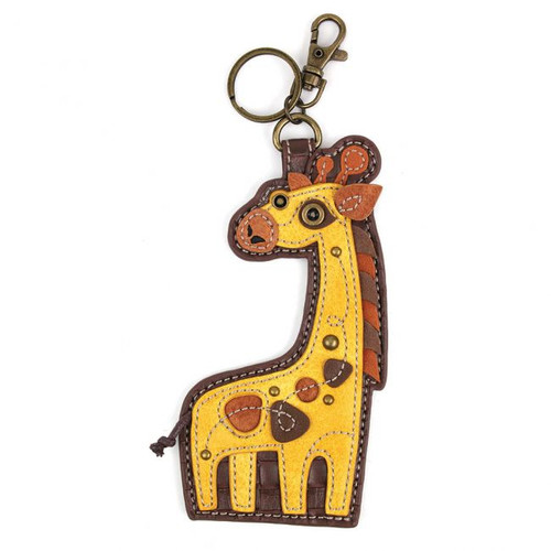 Key Ring/Bag Charm - Giraffe - Faux Leather