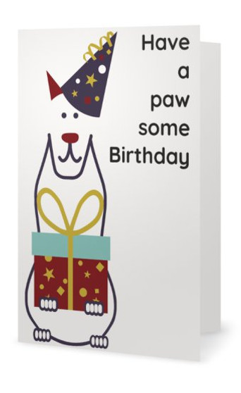 Animales Birthday Card "Have a pawsome Birthday"