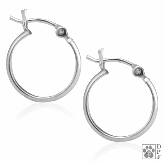 Hoop Earrings 18mm - recycled .925 Sterling Silver