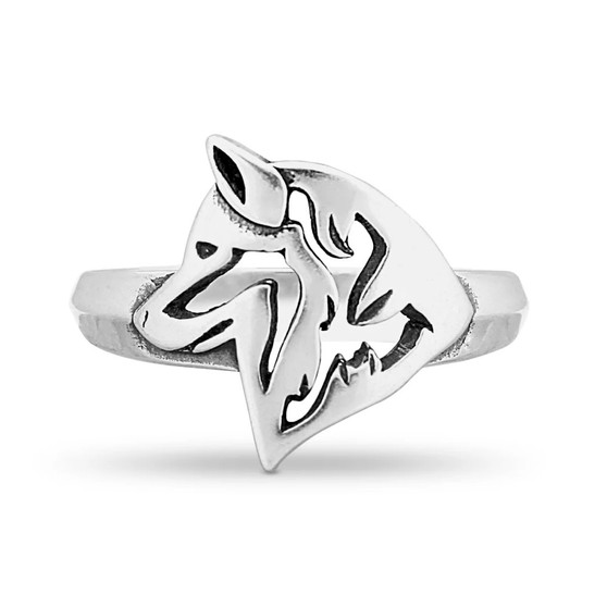 Siberian Husky Ring  - .925 Sterling Silver
