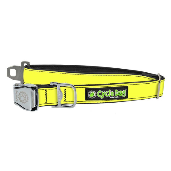 Reflective Dog Collar - Yellow Max - Medium (30-53 cm) 13.5 - 34 kg