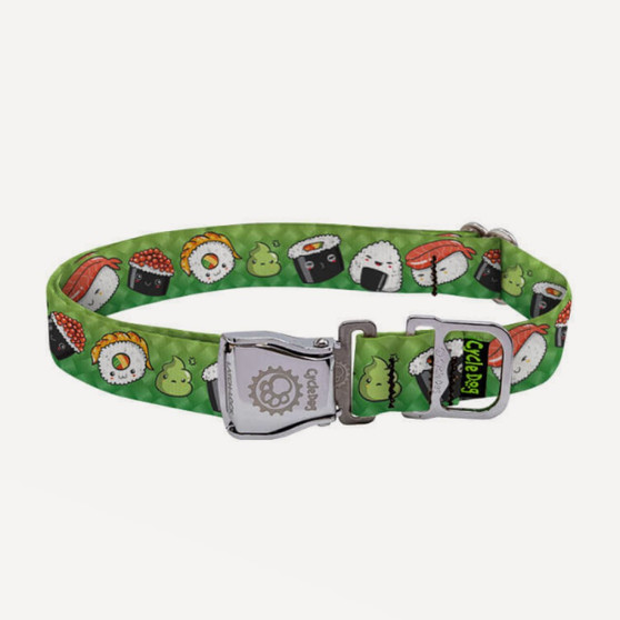 EcoWeave Dog Collar - Sushi - Medium (30-53cm) 13.5-34 kg