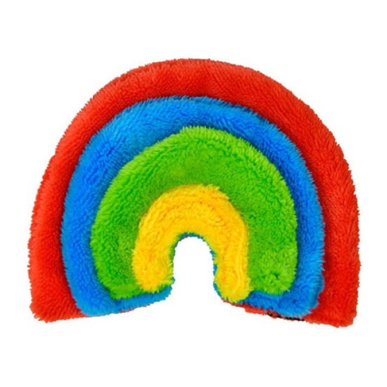 Rainbow Dog Toy - Duraplush - Non-Squeak - made from recycled material