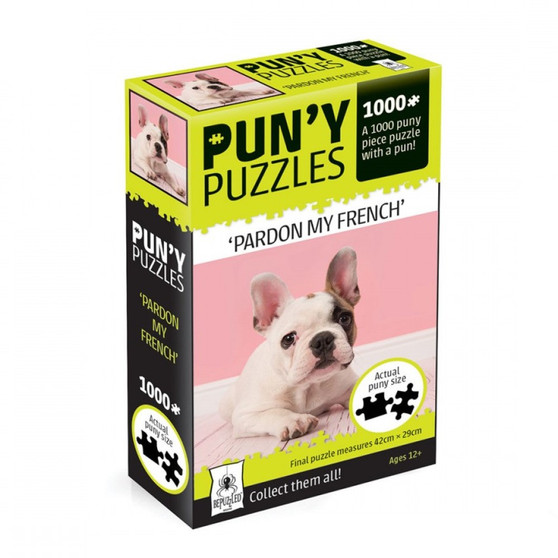 Puny Puzzle - Pardon My French - Dog puzzle - 1000 Pieces