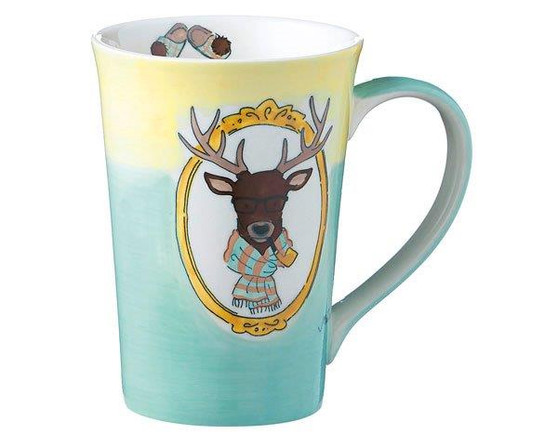 Deer Tea Mug - Baron von Hirschhausen - 350 ml - hand painted - Ceramic