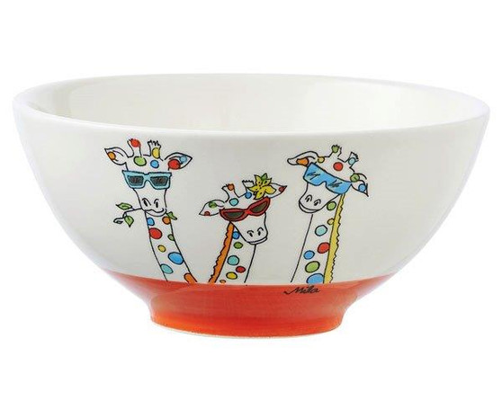 Giraffe Bowl - 16 cm dia -  hand painted - ceramic