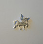 Unicorn pendant - .925 Sterling Silver - matted