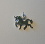 Unicorn pendant - .925 Sterling Silver - matted